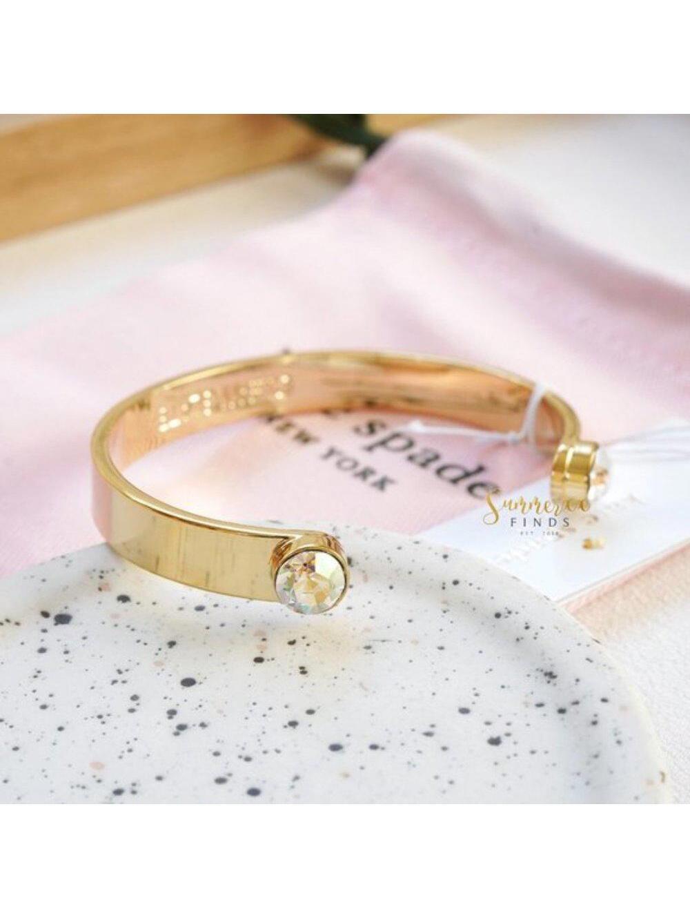 Kate Spade Forever Gems Cuff Bracelet Gold AB Aurora